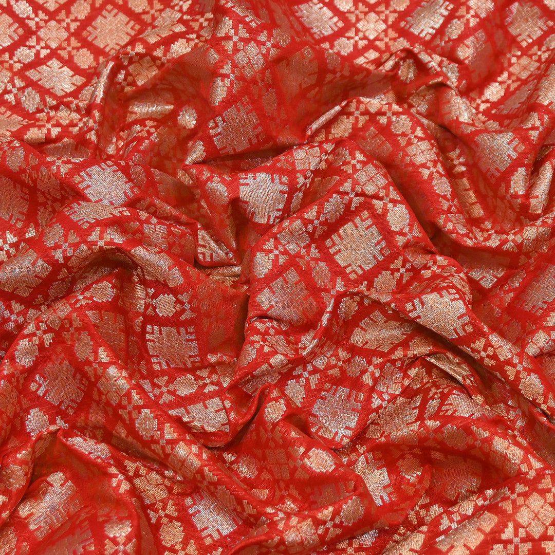 Paudi Alfi Zari Rupa Sona Brocade Fabric – Traditional Luxury Designer Brocade | 3HL350-5