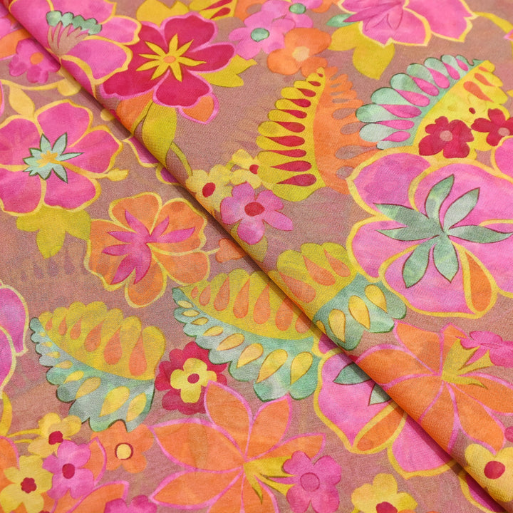 Viscose Georgette Digital Print Fabric | Designer Fabric | 000586-09