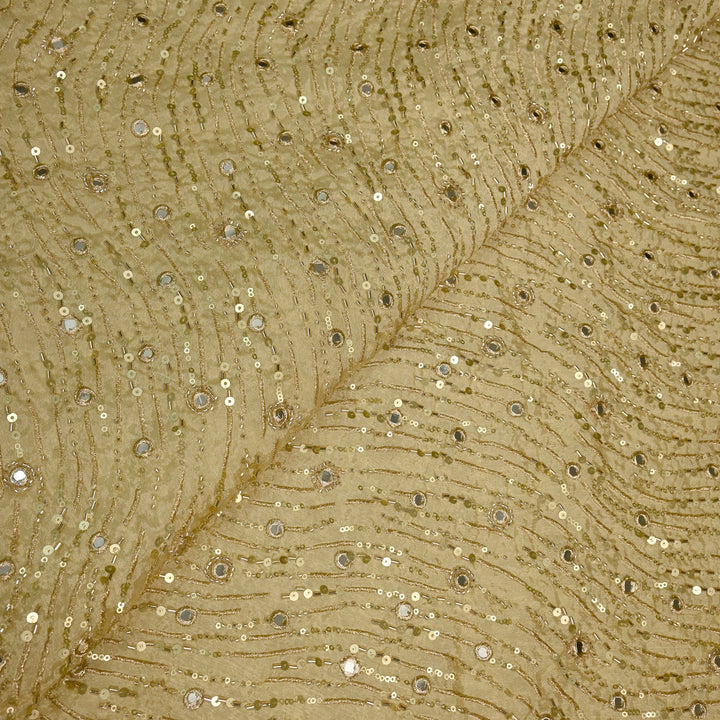 Viscose Chinon Cut Dana & Mirror With Sequins Heavy Embroidery Fabrics