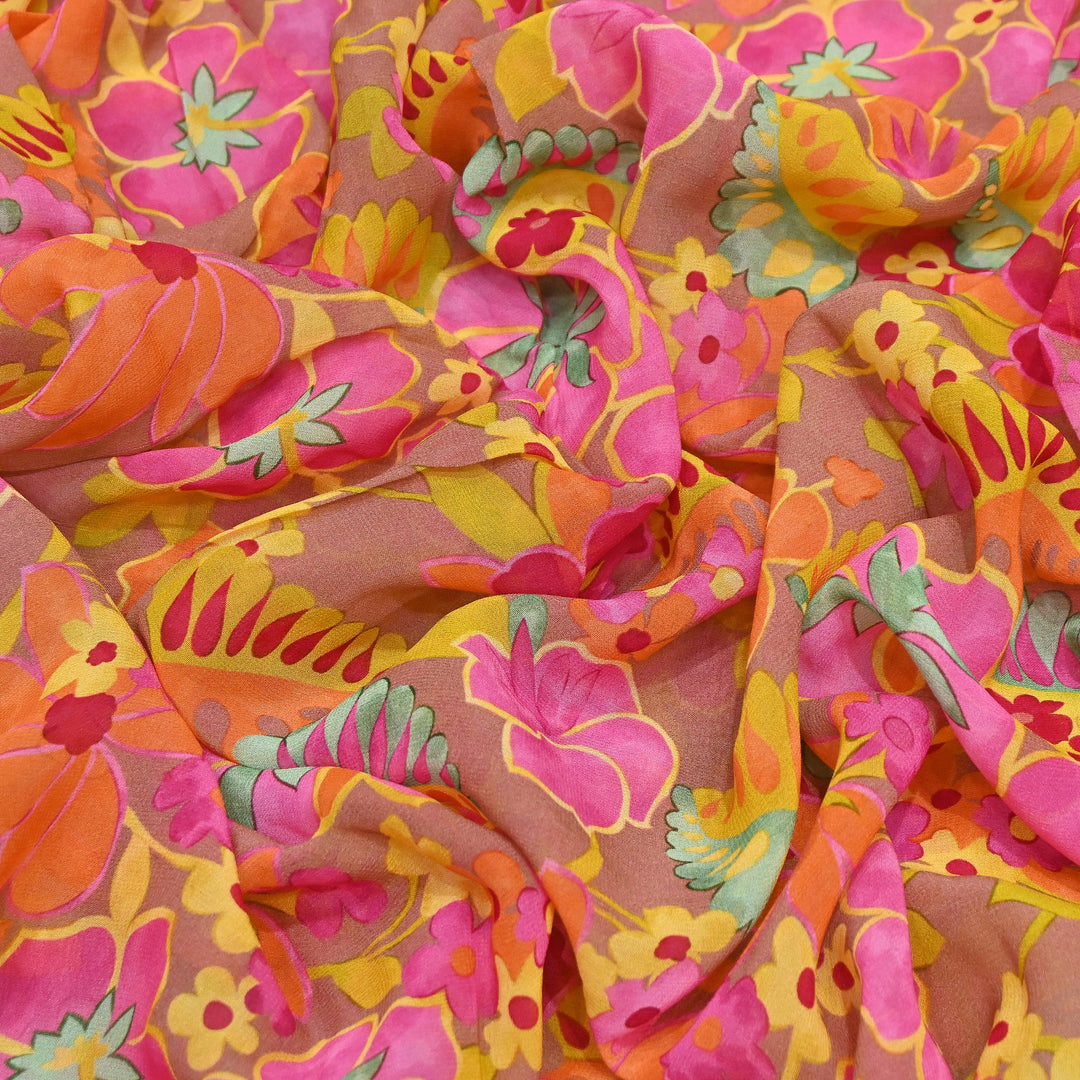Viscose Georgette Digital Print Fabric | Designer Fabric | 000586-09