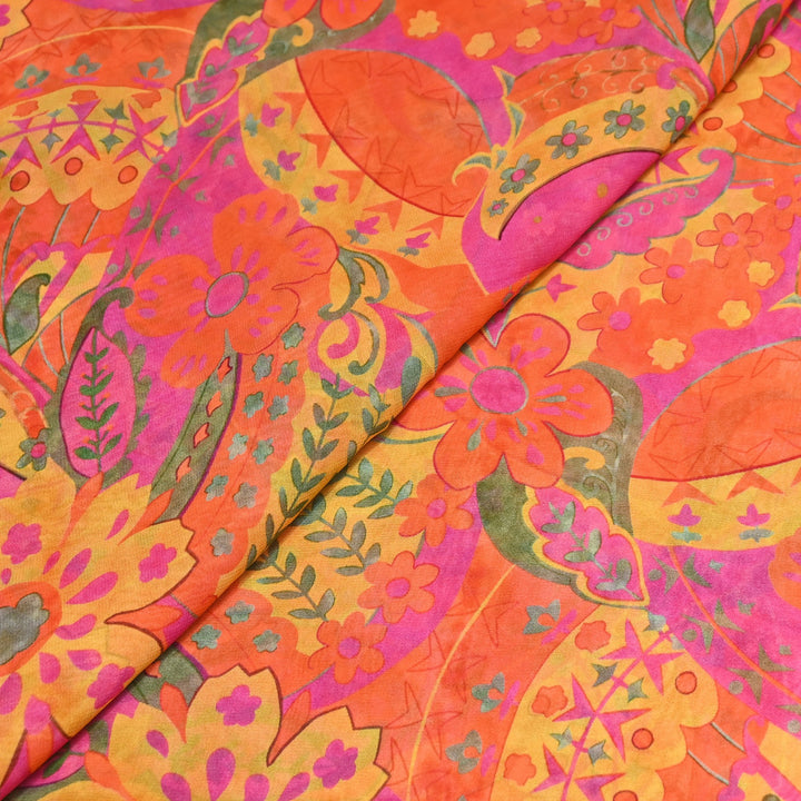 Viscose Georgette Digital Print Fabric | Designer Fabric | 000586-10