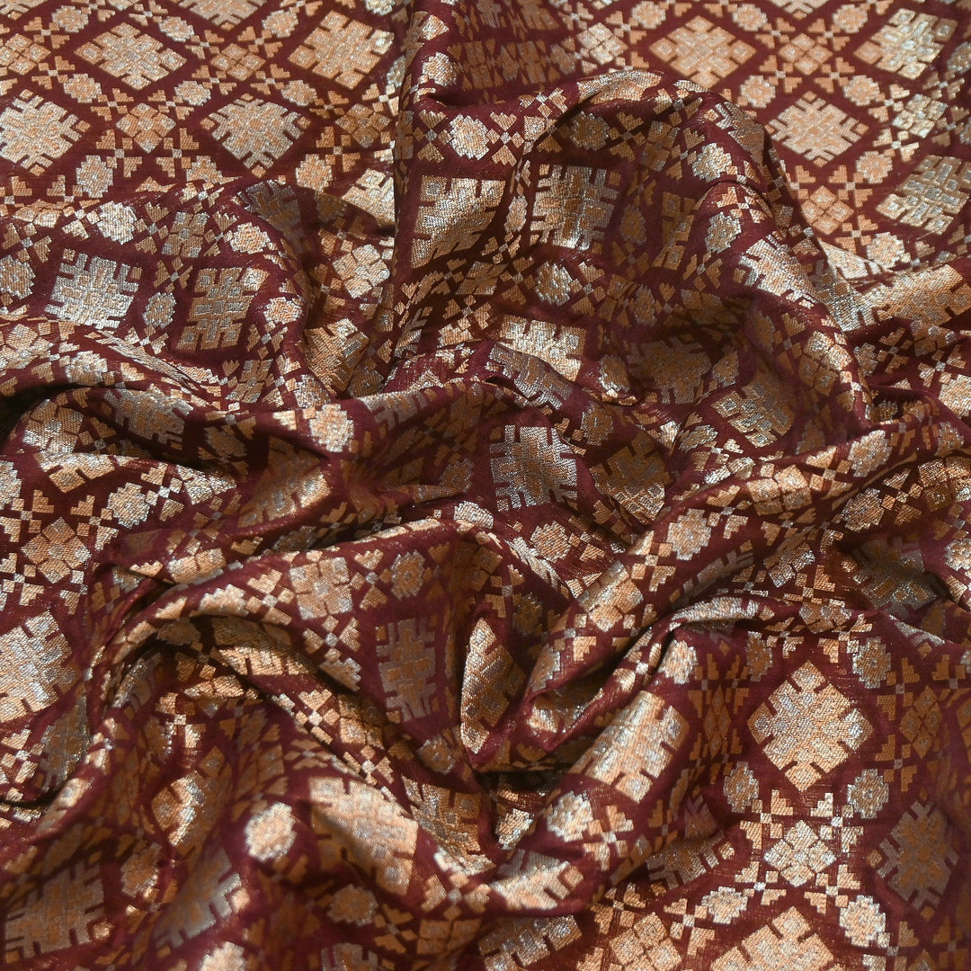 Paudi Alfi Zari Rupa Sona Brocade Fabric – Traditional Luxury Designer Brocade | 3HL350-7