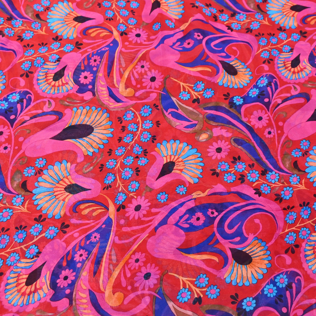 Viscose Georgette Digital Print Fabric | Designer Fabric | 000586-11