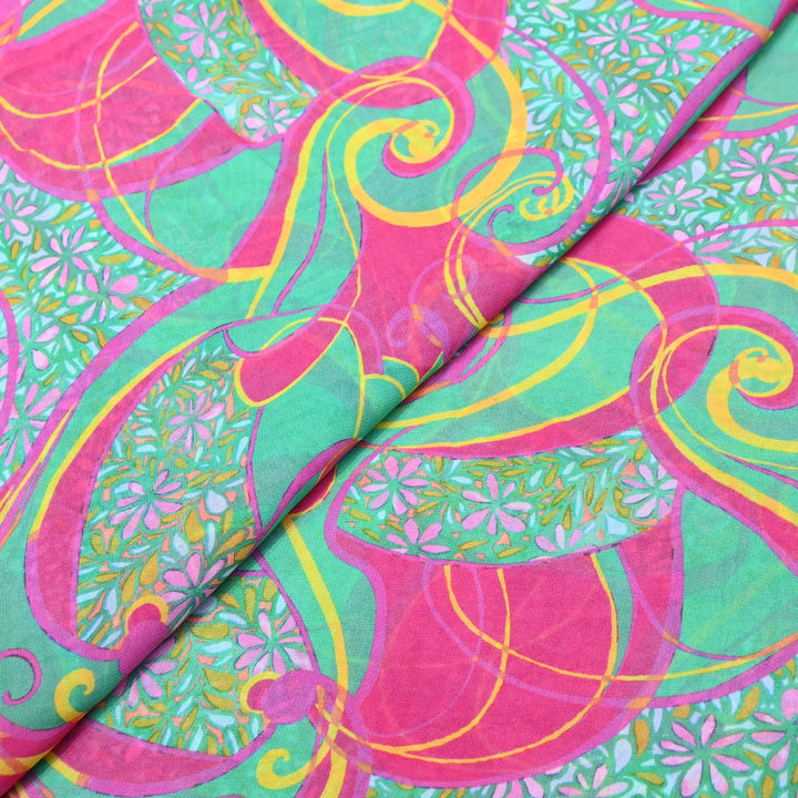 Viscose Georgette Digital Print Fabric | Designer Fabric | 000586-12