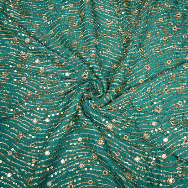 Viscose Chinon Cut Dana & Mirror With Sequins Heavy Embroidery Fabrics