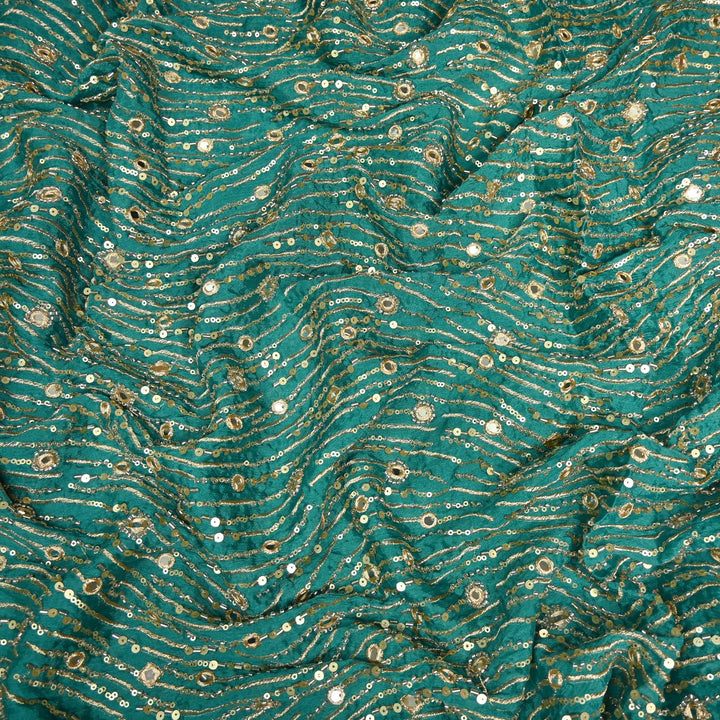 Viscose Chinon Cut Dana & Mirror With Sequins Heavy Embroidery Fabrics