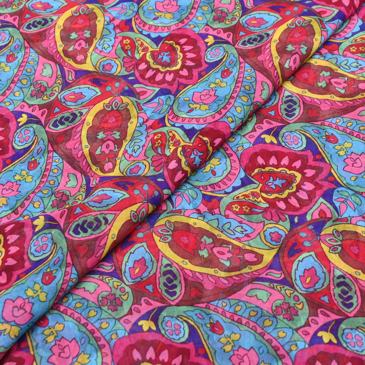 Viscose Georgette Digital Print Fabric | Designer Fabric | 000586-13