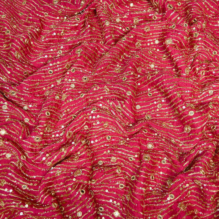 Viscose Chinon Cut Dana & Mirror With Sequins Heavy Embroidery Fabrics