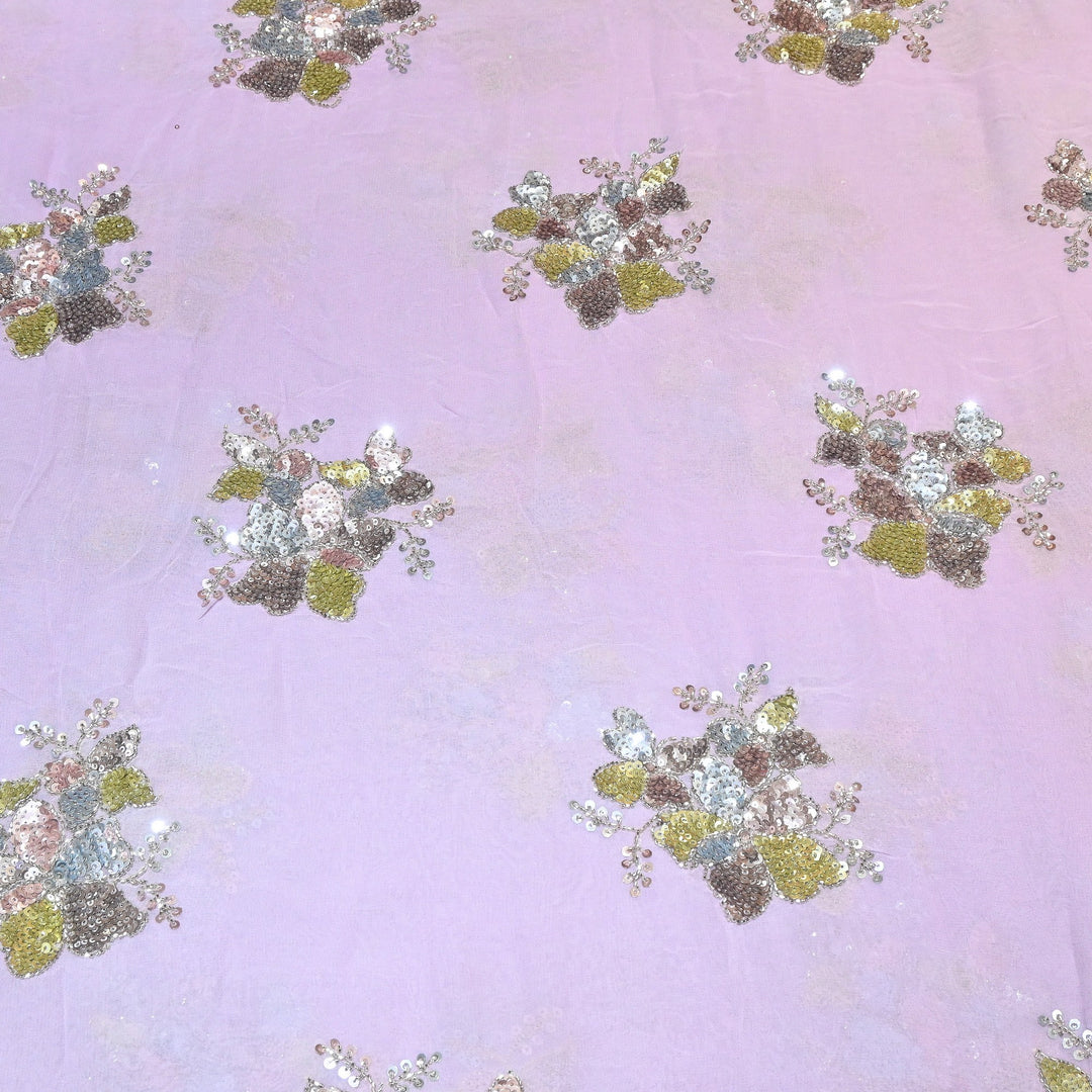Viscose Georgette Moti & Sequins Embroidery | Designer Fabric | V2758C-03