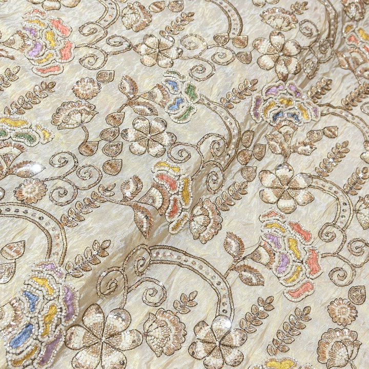 Dyeable Tissue Moti & Sequins Embroidery Fabric – Premium Designer Tissue Fabric V12635C (Copy)