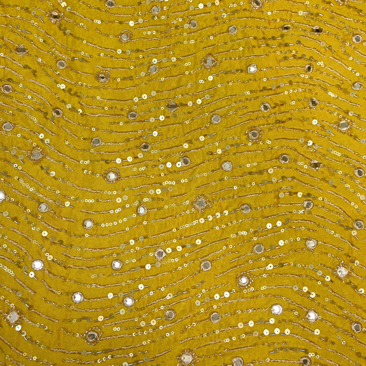 Viscose Chinon Cut Dana & Mirror With Sequins Heavy Embroidery Fabrics
