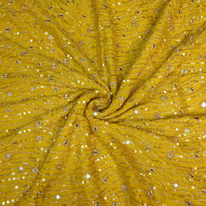 Viscose Chinon Cut Dana & Mirror With Sequins Heavy Embroidery Fabrics