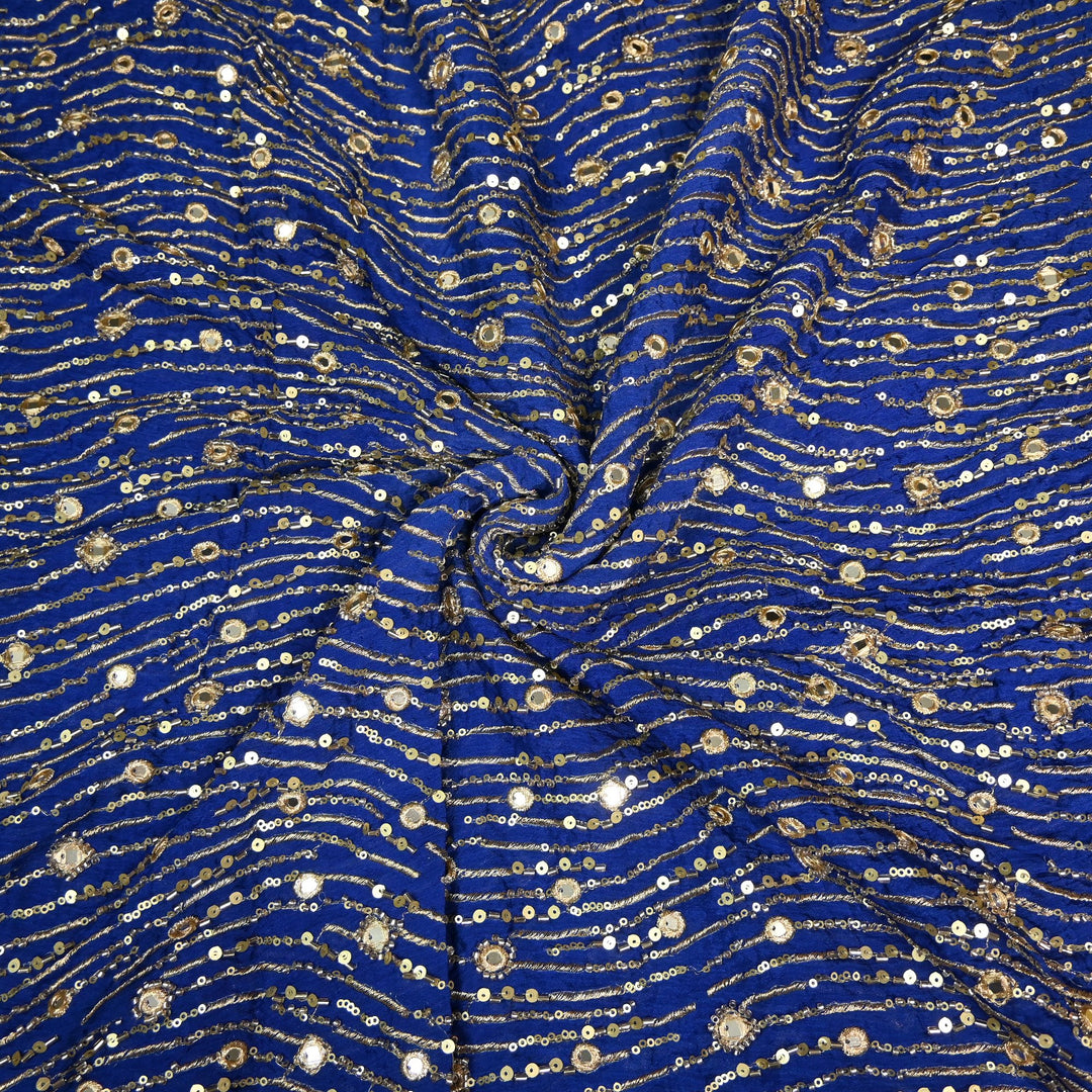 Viscose Chinon Cut Dana & Mirror With Sequins Heavy Embroidery Fabrics
