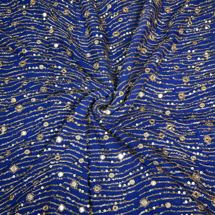 Viscose Chinon Cut Dana & Mirror With Sequins Heavy Embroidery Fabrics
