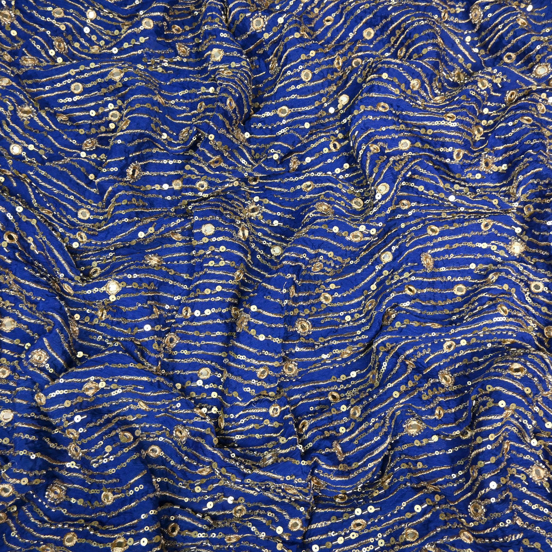 Viscose Chinon Cut Dana & Mirror With Sequins Heavy Embroidery Fabrics