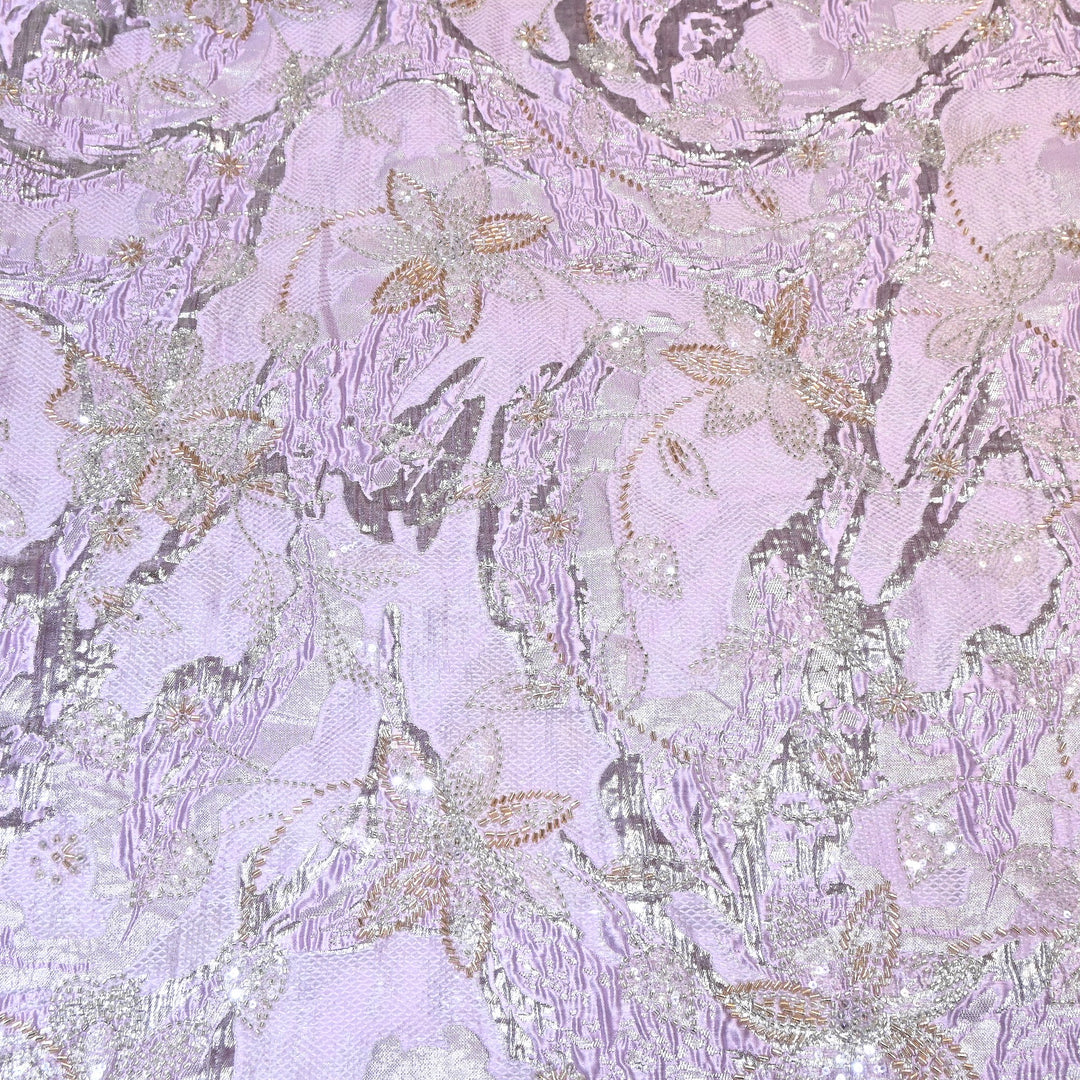 Imported Korean Jacquard Organza Handwork Embroidery Fabric | Designer Fabrics | IB9075-02