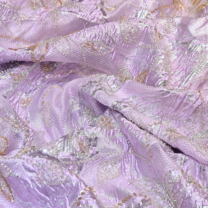Imported Korean Jacquard Organza Handwork Embroidery Fabric | Designer Fabrics | IB9075-02