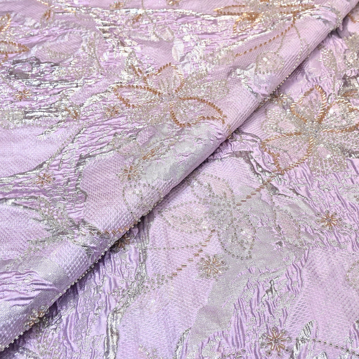 Imported Korean Jacquard Organza Handwork Embroidery Fabric | Designer Fabrics | IB9075-02