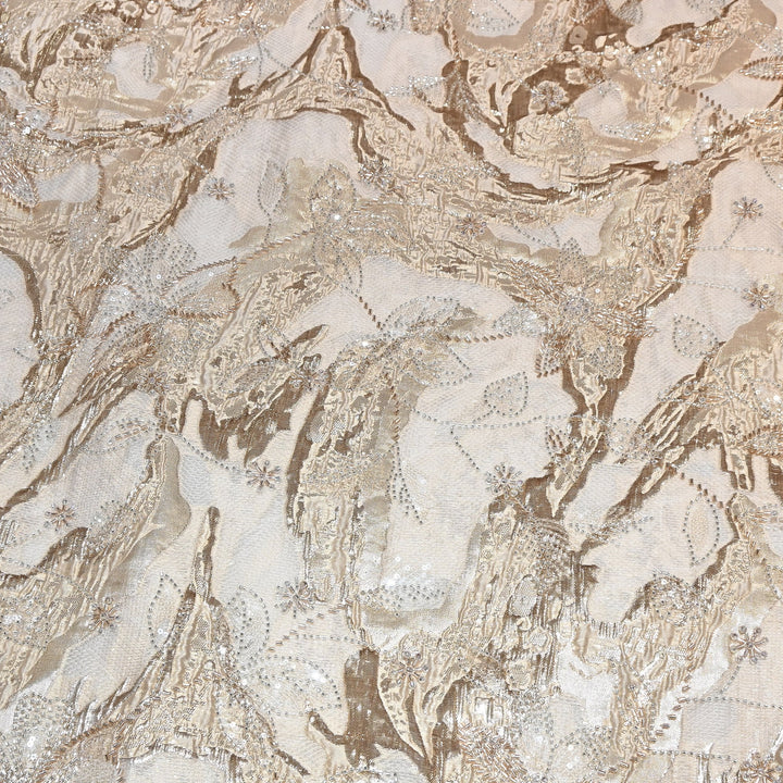 Imported Korean Jacquard Organza Handwork Embroidery Fabric | Designer Fabrics | IB9075-04
