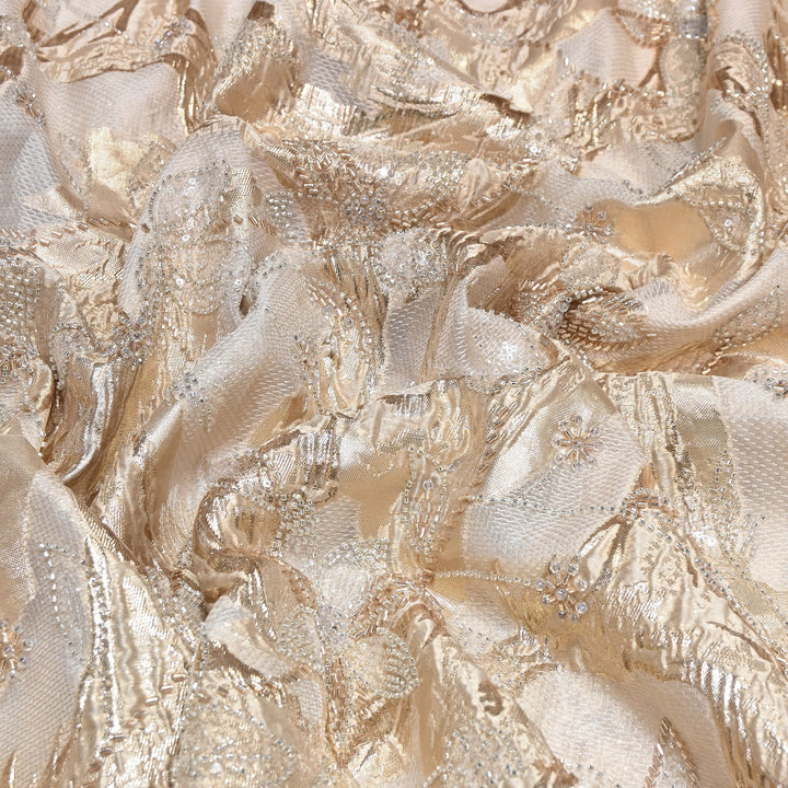 Imported Korean Jacquard Organza Handwork Embroidery Fabric | Designer Fabrics | IB9075-04