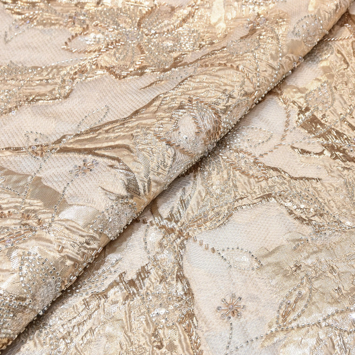 Imported Korean Jacquard Organza Handwork Embroidery Fabric | Designer Fabrics | IB9075-04