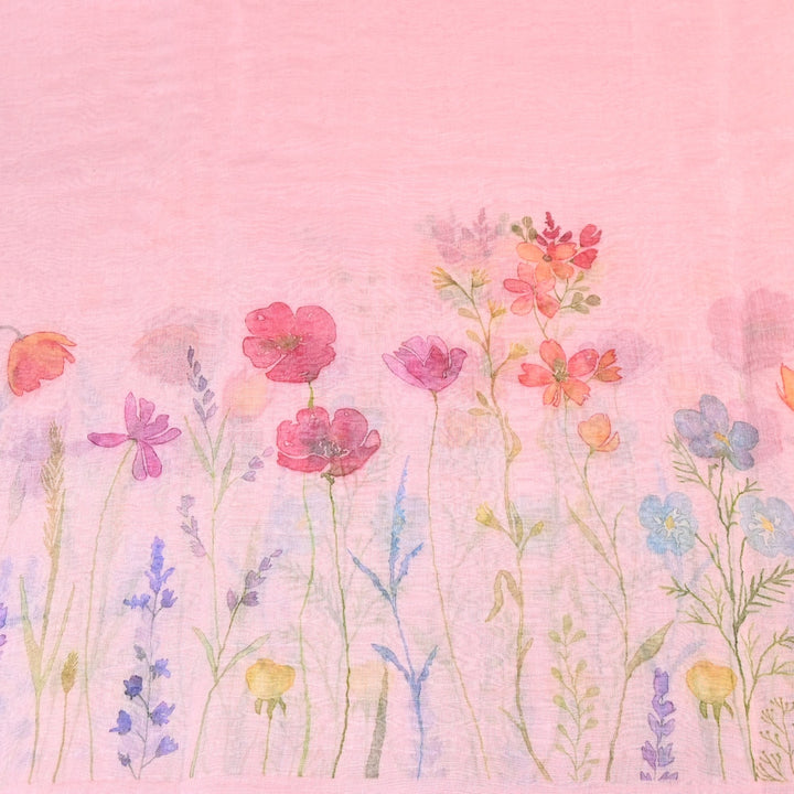 Mul Chanderi Digital Print Fabric - Soft Lightweight Designer Fabric GC0018-A3