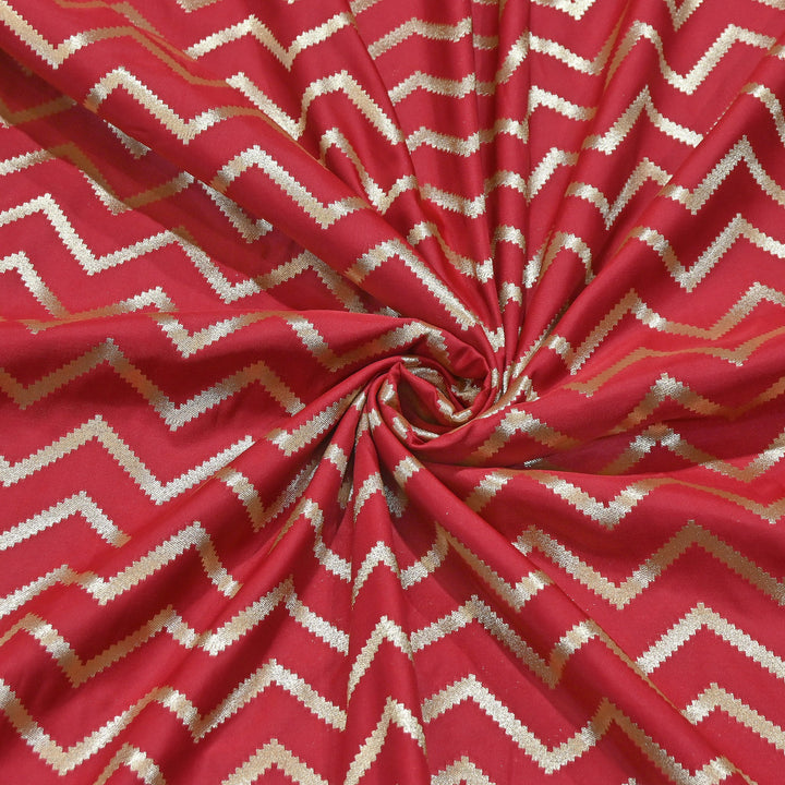 Katan Jaal Brocade Fabric – Premium Traditional Designer Jacquard Fabric | GF5001-2