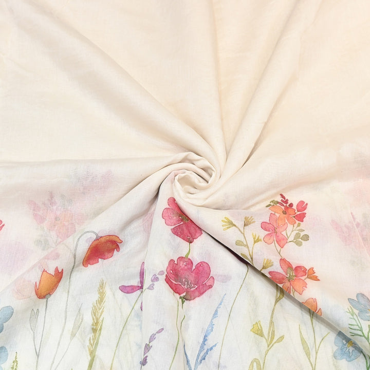 Mul Chanderi Digital Print Fabric - Soft Lightweight Designer Fabric GC0018-A2