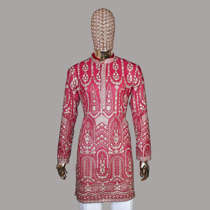 Georgette Resham Zari Embroidery Work Kurta Set | S05958