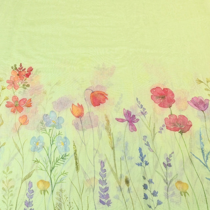 Mul Chanderi Digital Print Fabric - Soft Lightweight Designer Fabric GC0018-A4