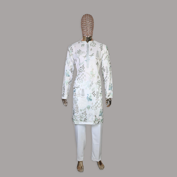 Chanderi Resham Embroidery Work Kurta Set | SV5734