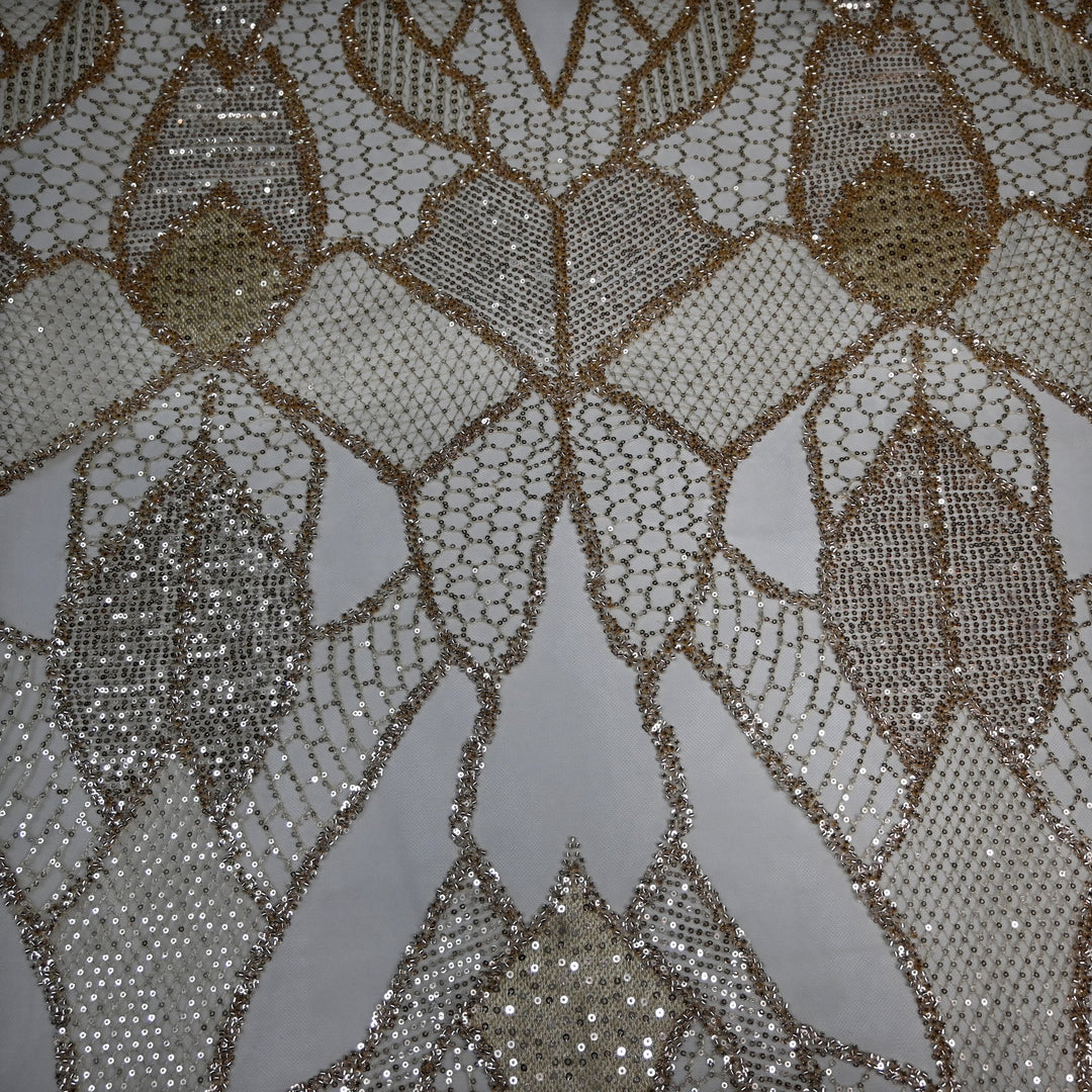 Beautiful Imported Net Cut Dana & Sequins Embroidery Fabrics