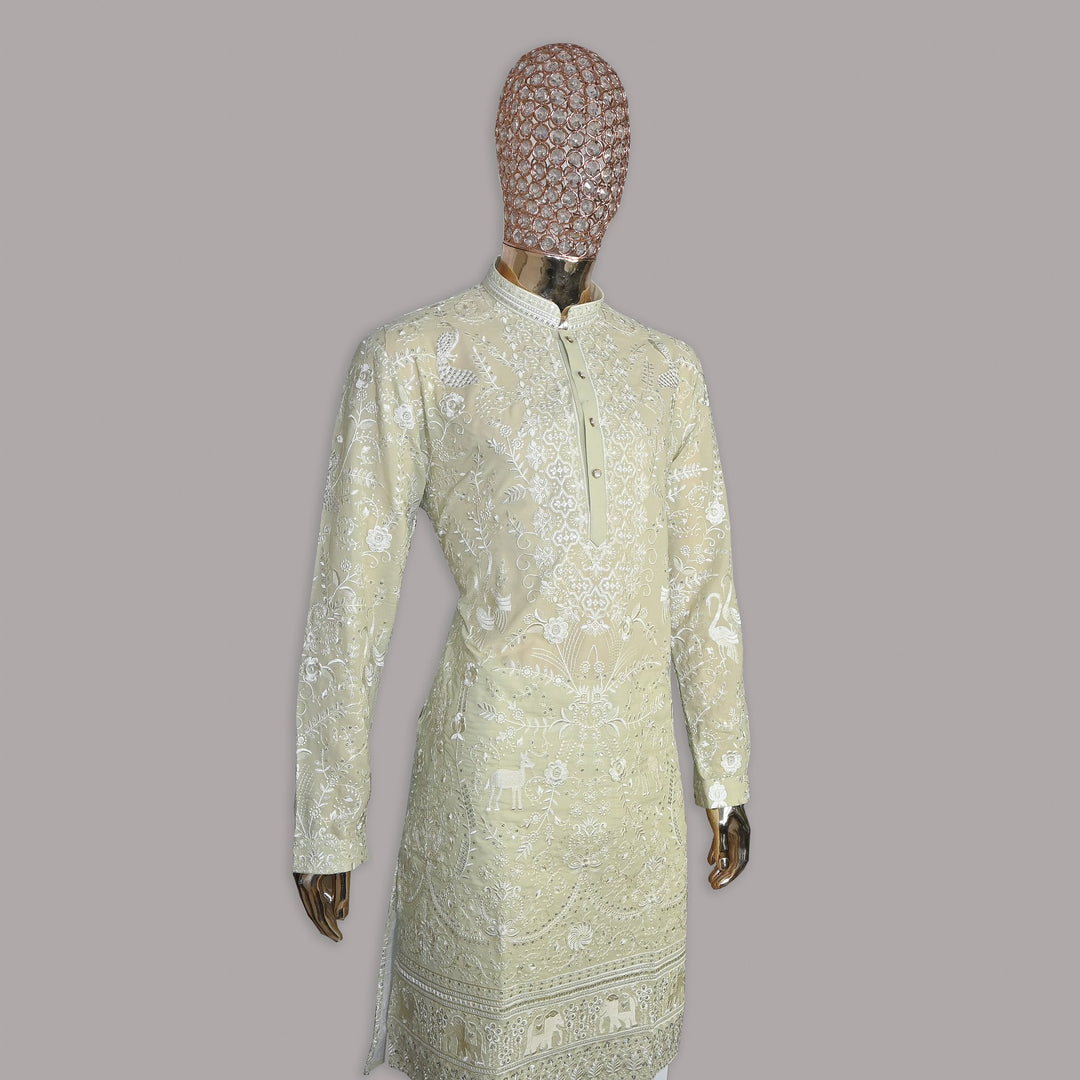 Georgette Resham Embroidery Work Kurta Set | DE11299