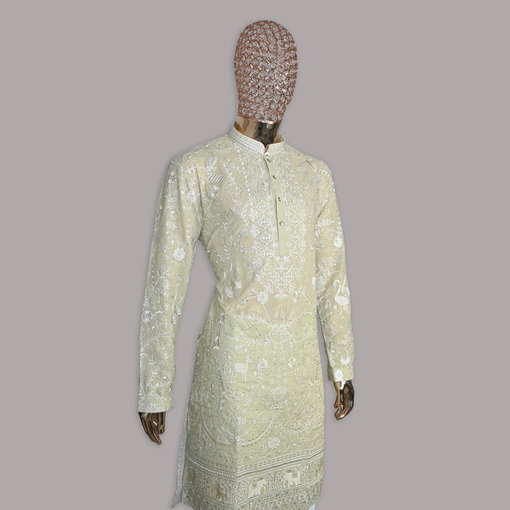 Georgette Resham Embroidery Work Kurta Set | DE11299