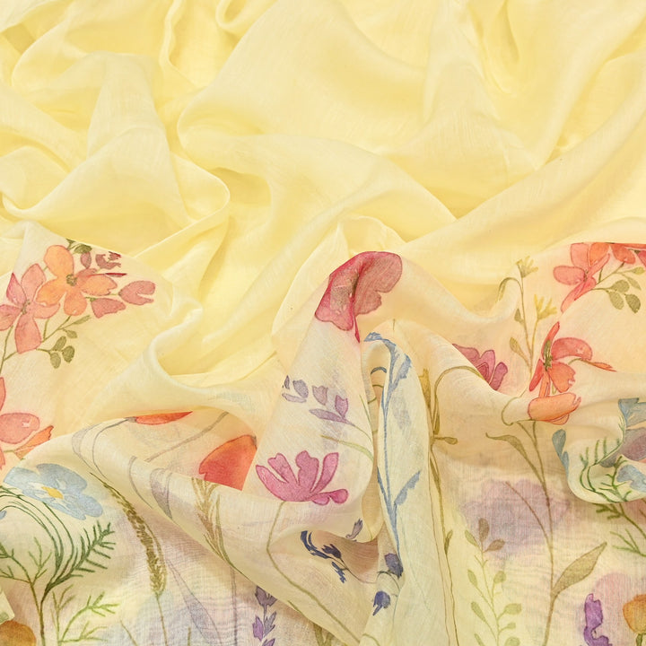 Mul Chanderi Digital Print Fabric - Soft Lightweight Designer Fabric GC0018-A1