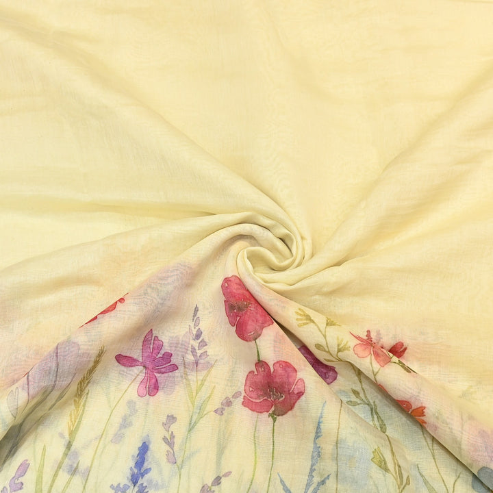Mul Chanderi Digital Print Fabric - Soft Lightweight Designer Fabric GC0018-A1
