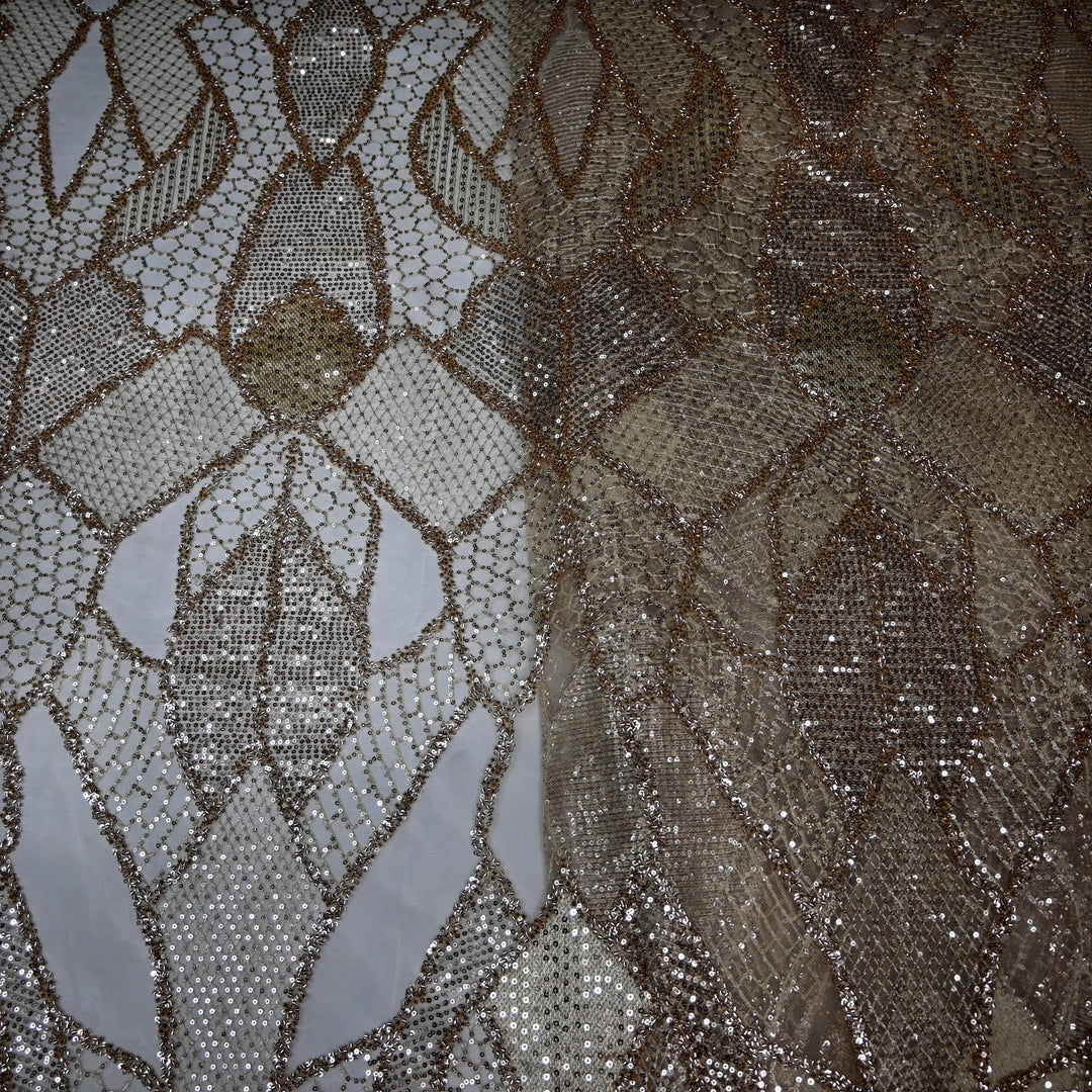 Beautiful Imported Net Cut Dana & Sequins Embroidery Fabrics