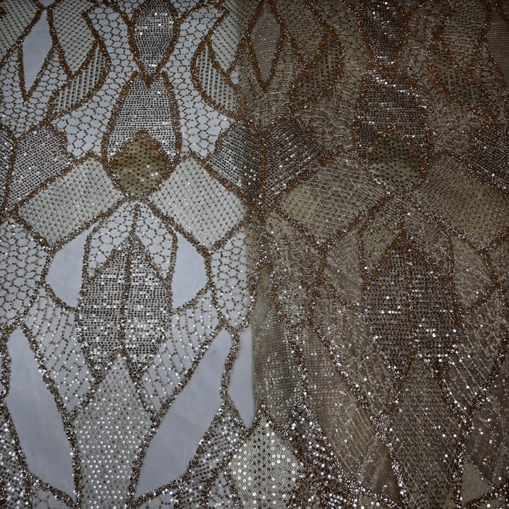 Beautiful Imported Net Cut Dana & Sequins Embroidery Fabrics