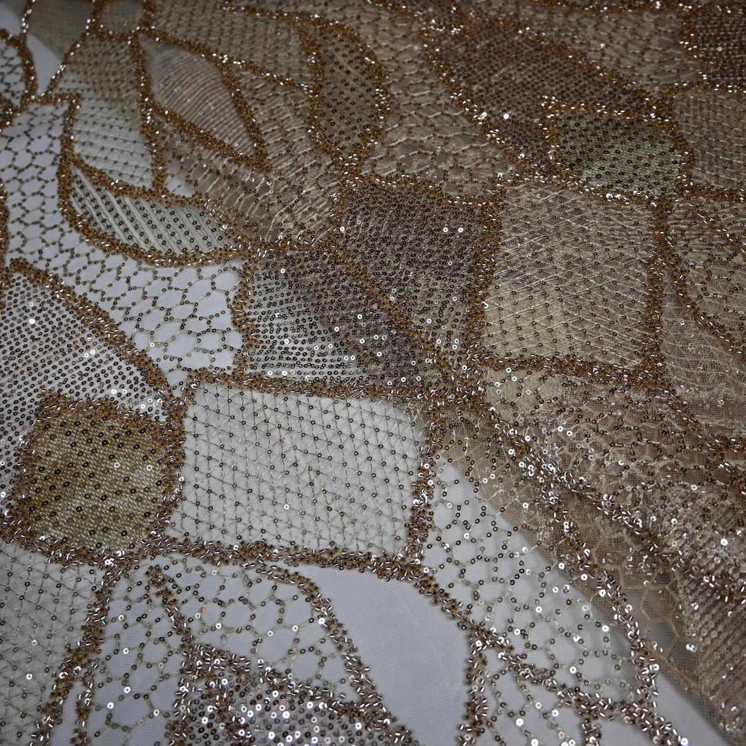 Beautiful Imported Net Cut Dana & Sequins Embroidery Fabrics