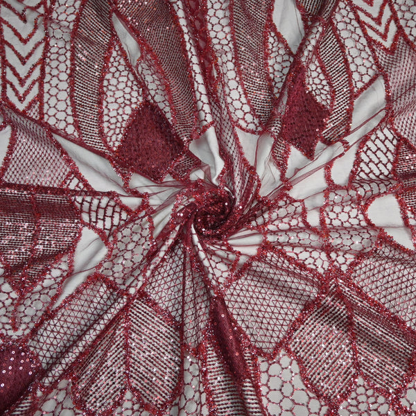 Beautiful Imported Net Cut Dana & Sequins Embroidery Fabrics