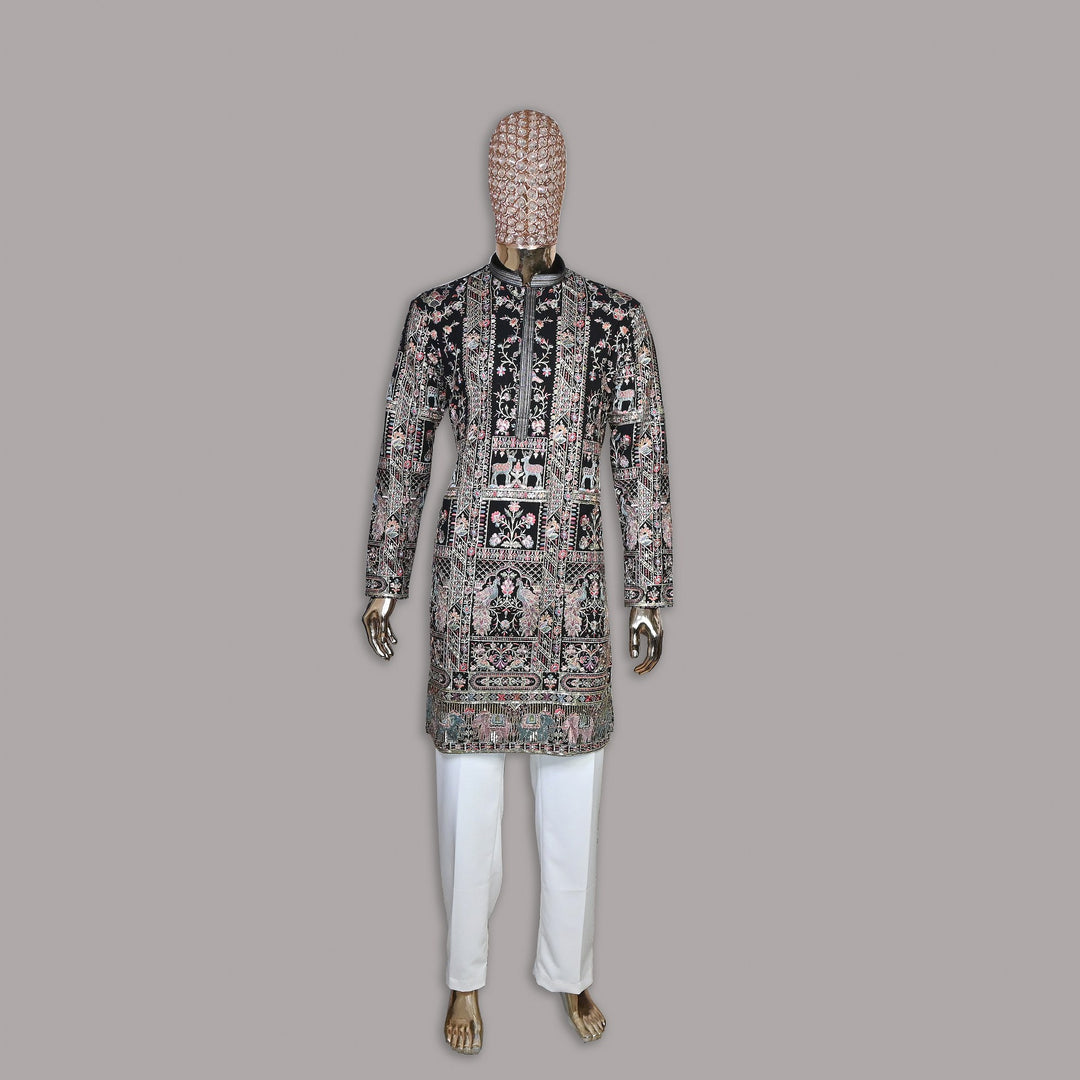 Georgette Thread Embroidery Work Kurta Set | SV5610