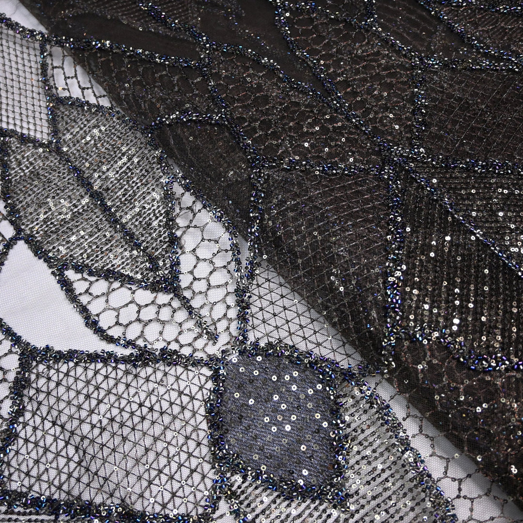 Beautiful Imported Net Cut Dana & Sequins Embroidery Fabrics