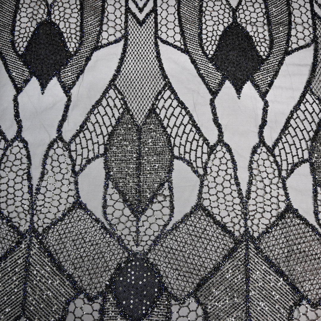 Beautiful Imported Net Cut Dana & Sequins Embroidery Fabrics