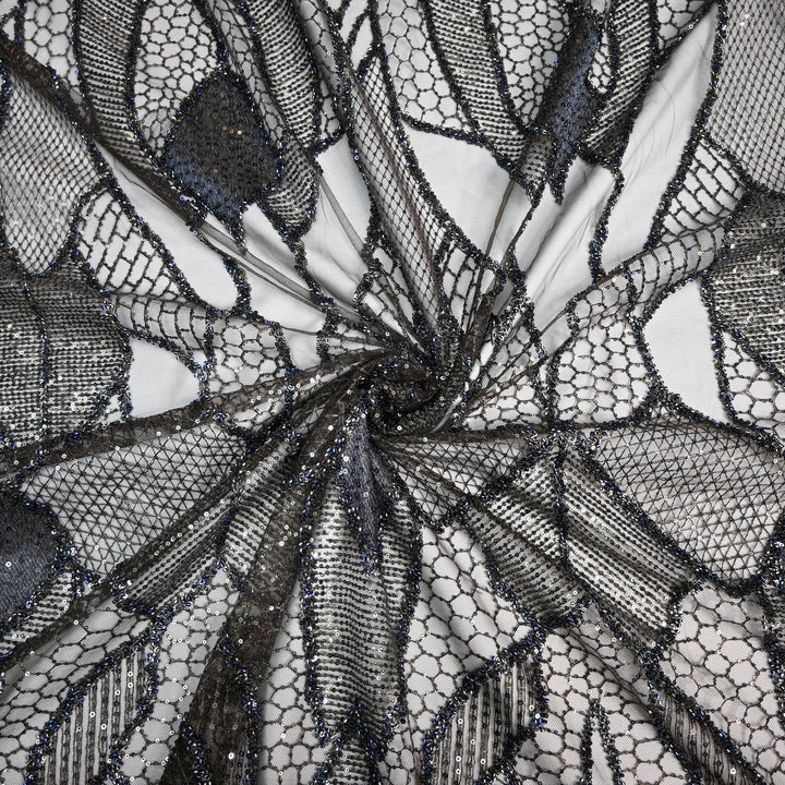 Beautiful Imported Net Cut Dana & Sequins Embroidery Fabrics