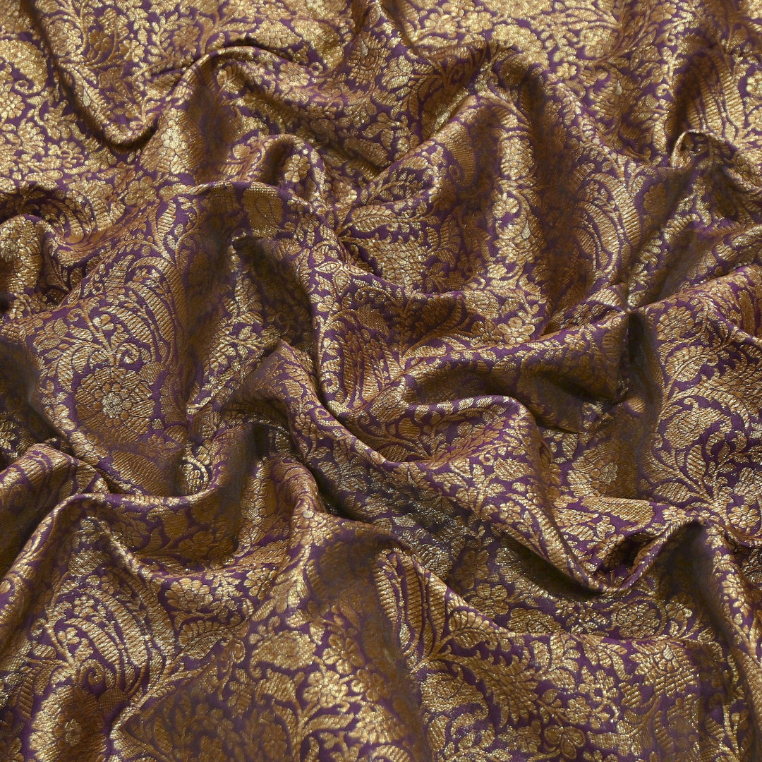 Silk Katan Antique Zari Jaal Brocade Fabric – Premium Traditional Designer Ethnic Wear Fabric | HAR380-2