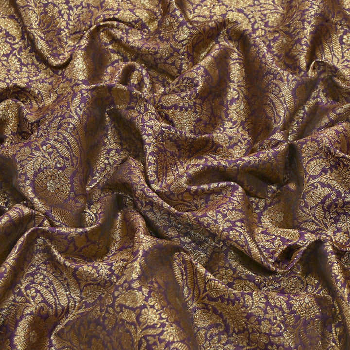 Silk Katan Antique Zari Jaal Brocade Fabric – Premium Traditional Designer Ethnic Wear Fabric | HAR380-2