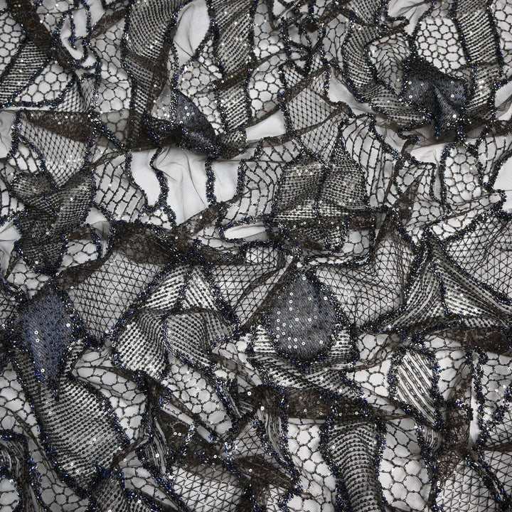 Beautiful Imported Net Cut Dana & Sequins Embroidery Fabrics