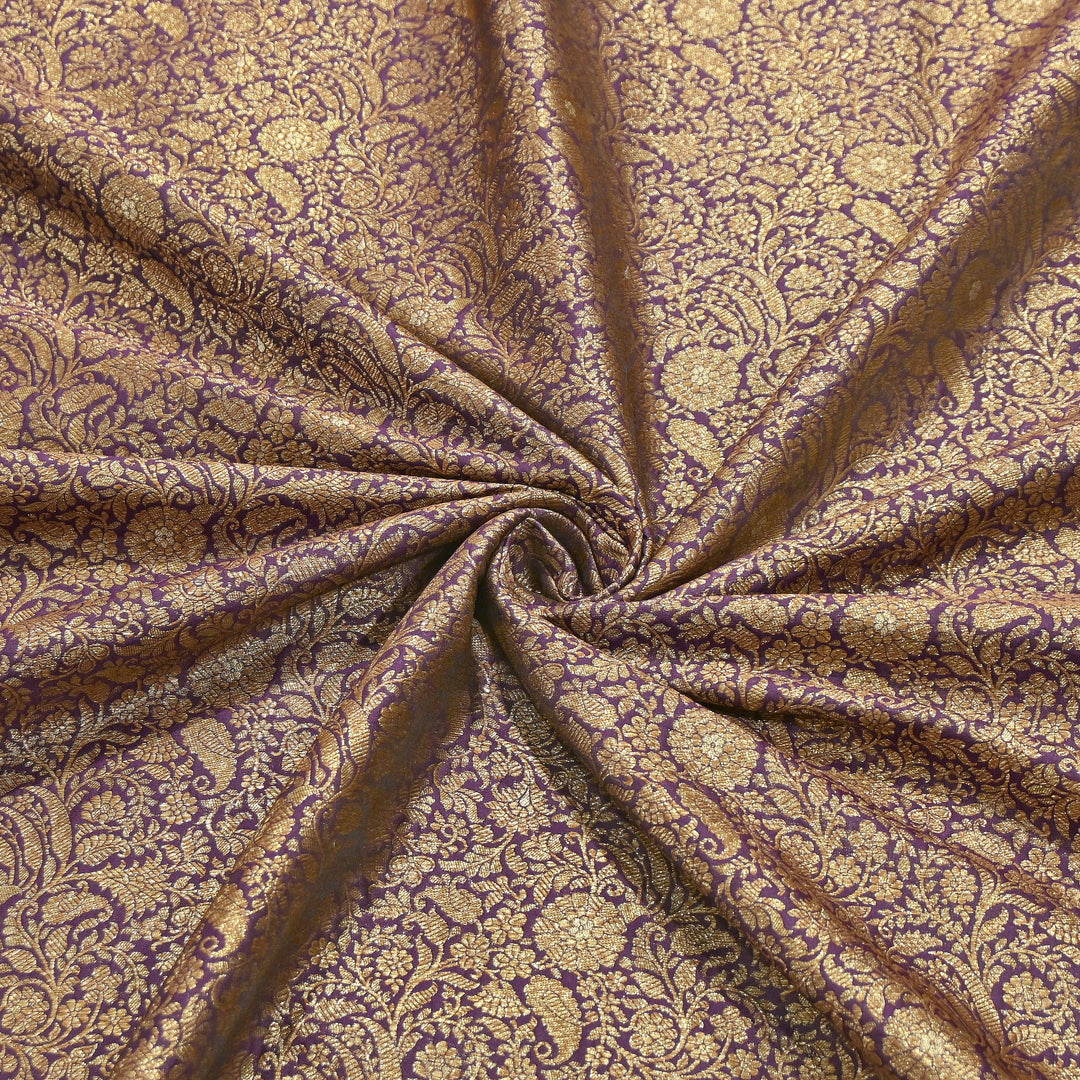 Silk Katan Antique Zari Jaal Brocade Fabric – Premium Traditional Designer Ethnic Wear Fabric | HAR380-2