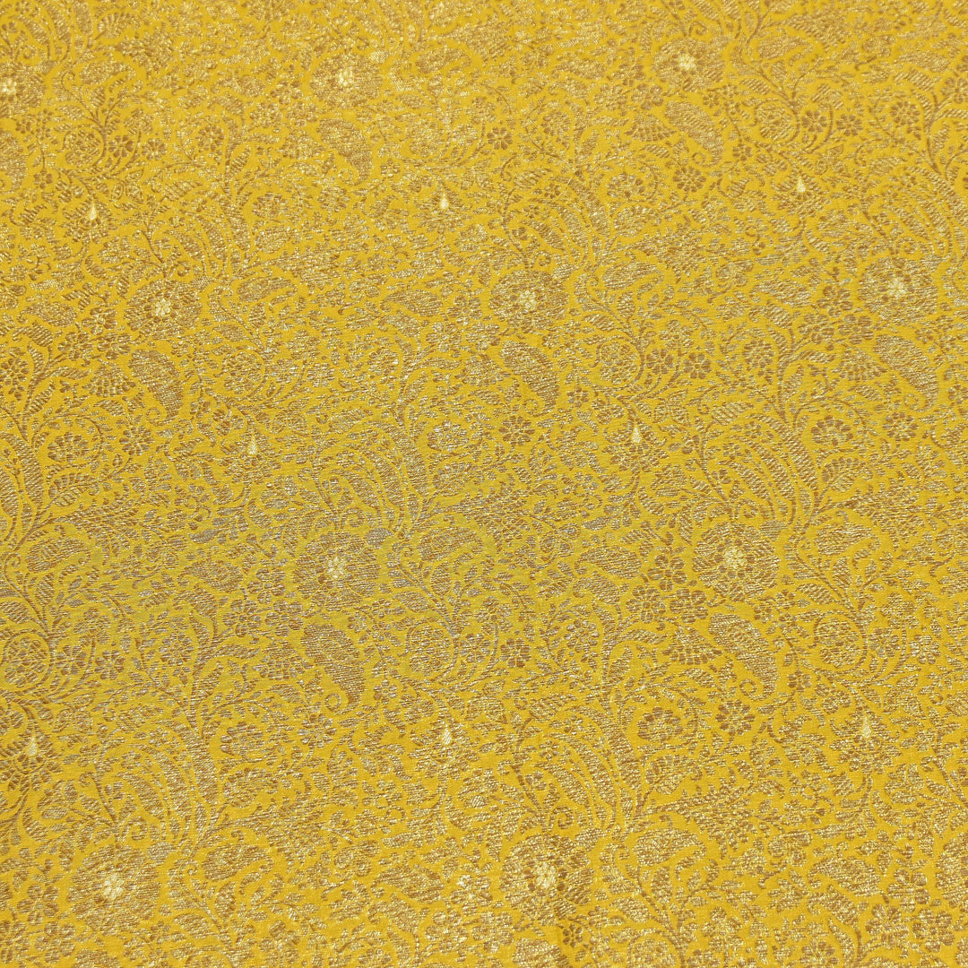 Silk Katan Antique Zari Jaal Brocade Fabric – Premium Traditional Designer Ethnic Wear Fabric | HAR380-3