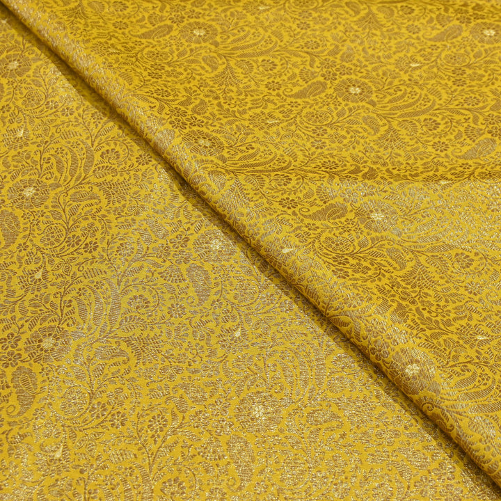 Silk Katan Antique Zari Jaal Brocade Fabric – Premium Traditional Designer Ethnic Wear Fabric | HAR380-3